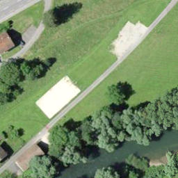 Sand Volleyball Court — aerial view