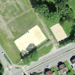 Sand Volleyball Court — aerial view