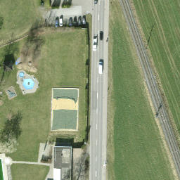 Sand Volleyball Court — aerial view