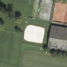 Sand Volleyball Court — aerial view