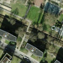 Beachvolleyballfeld Freibad Seebach — aerial view