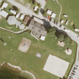 Sand Volleyball Court — aerial view