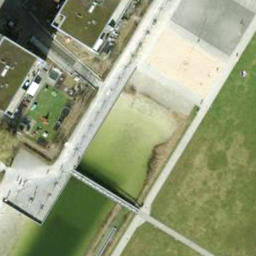 Sand Volleyball Court — aerial view