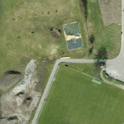 Sand Volleyball Court — aerial view