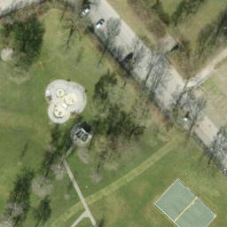 Sand Volleyball Court — aerial view