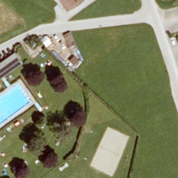 Sand Volleyball Court — aerial view