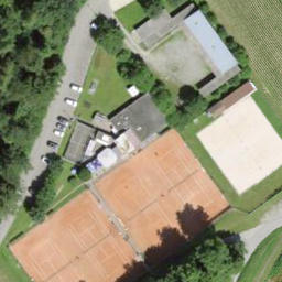 Sand Volleyball Court — aerial view