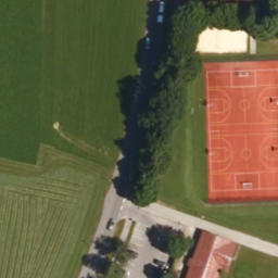 Sand Volleyball Court — aerial view