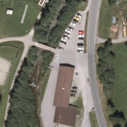 Beachvolleyballfeld — aerial view