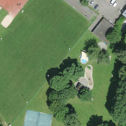 Sand Volleyball Court — aerial view