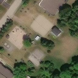 Saint-Pacôme Beach Volleyball Court — aerial view