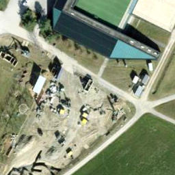 Sand Volleyball Court — aerial view