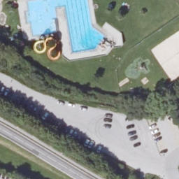 Sand Volleyball Court — aerial view