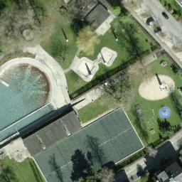 Sand Volleyball Court — aerial view