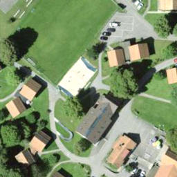 Sand Volleyball Court — aerial view
