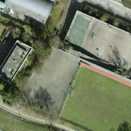 Beachvolleyballfeld Schulhaus Stettbach — aerial view
