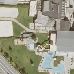 Sand Volleyball Court — aerial view