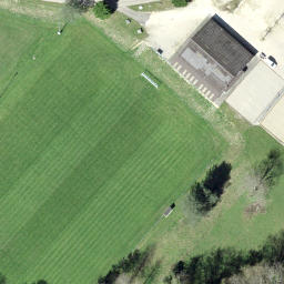 Sand Volleyball Court — aerial view