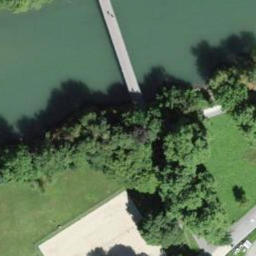 Sand Volleyball Court — aerial view