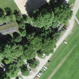 Sand Volleyball Court — aerial view