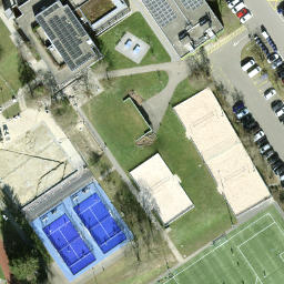 Sand Volleyball Court — aerial view