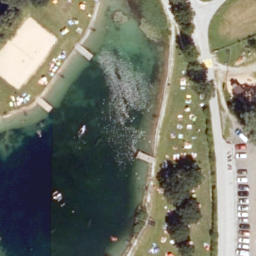 Sand Volleyball Court — aerial view