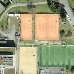 Sand Volleyball Court — aerial view