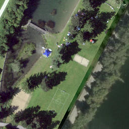 Sand Volleyball Court — aerial view