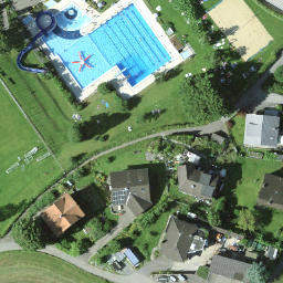 Sand Volleyball Court — aerial view