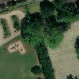 Grass Volleyball Court — aerial view