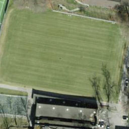 Sand Volleyball Court — aerial view