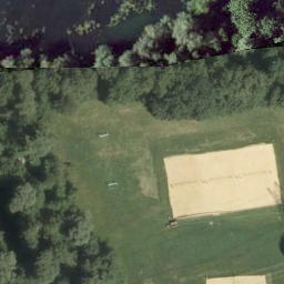 Sand Volleyball Court — aerial view