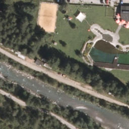 Sand Volleyball Court — aerial view