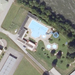 Sand Volleyball Court — aerial view