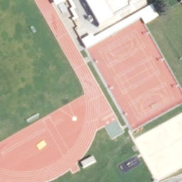 Sand Volleyball Court — aerial view