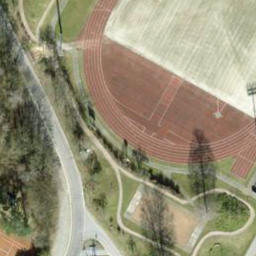 Sand Volleyball Court — aerial view