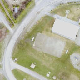 Terrain de volleyball en sable — aerial view