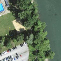 Sand Volleyball Court — aerial view