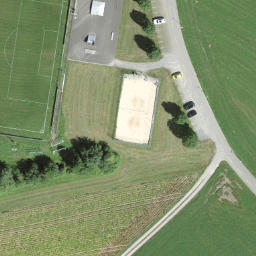 Sand Volleyball Court — aerial view