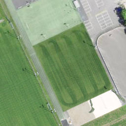 Sand Volleyball Court — aerial view