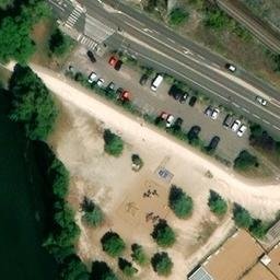 Sand Volleyball Court — aerial view