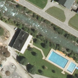 Sand Volleyball Court — aerial view