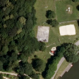 Sand Volleyball Court — aerial view