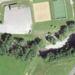 Sand Volleyball Court — aerial view