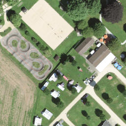 Sand Volleyball Court — aerial view