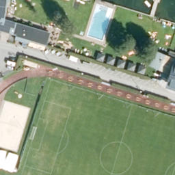 Sand Volleyball Court — aerial view