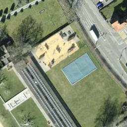 Sand Volleyball Court — aerial view