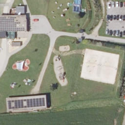 Sand Volleyball Court — aerial view