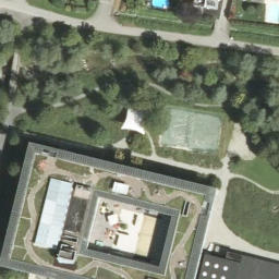 Sand Volleyball Court — aerial view