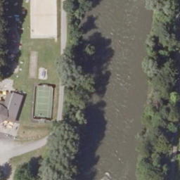 Sand Volleyball Court — aerial view